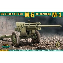 Сборная модель Ace US 3 inch AT Gun M-5 on Carriage M-1 (1:72)