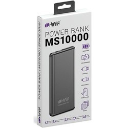 Powerbank аккумулятор Hiper MS10000 (серый)