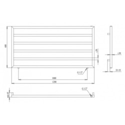 Полотенцесушитель Paladii Forte 1200x600