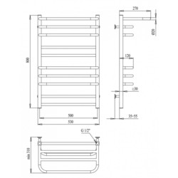 Полотенцесушитель Paladii Estet Shelf