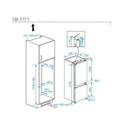 Встраиваемый холодильник Beko CBI 7771