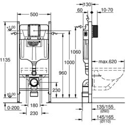 Инсталляция для туалета Grohe Rapid SL 38732BRA