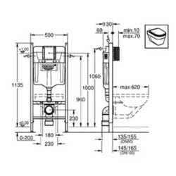 Инсталляция для туалета Grohe Rapid SL 38878LS0