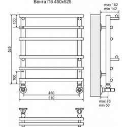 Полотенцесушитель Terminus Venta 450x525