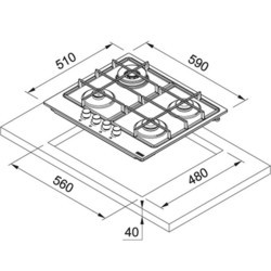 Варочная поверхность Franke FHSM 604 4G GF E