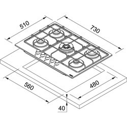 Варочная поверхность Franke FHSM 755 4G DC GF E