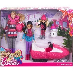 Кукла Barbie Dolls with Snowmobile and Sled FDR73