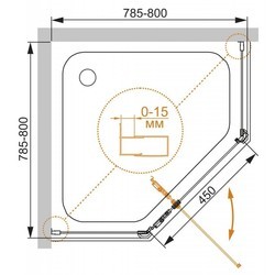 Душевая кабина Cezares Eco O-P-1 80x80