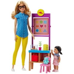 Кукла Barbie Teacher Doll with Flipping Blackboard Playset FJB29