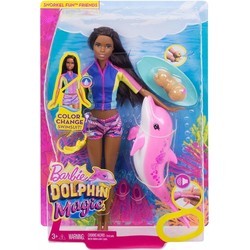 Кукла Barbie Dolphin Magic Snorkel Fun Friends FMP57