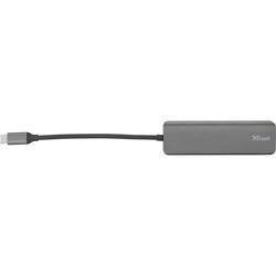 Картридер/USB-хаб Trust Halyx Aluminium USB-C to 4-Port USB-A