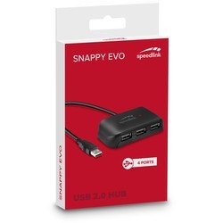 Картридер/USB-хаб Speed-Link Snappy Evo USB Hub 4 Port USB 2.0 Passive