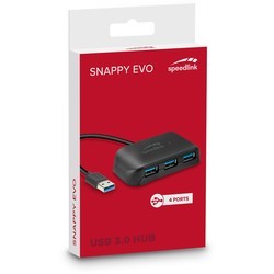 Картридер/USB-хаб Speed-Link Snappy Evo USB Hub 4 Port USB 3.0 Passive