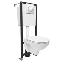 Инсталляция для туалета Cersanit Delfi S-SET-DEL-Black-TPL-Cg-w WC