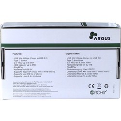 Карман для накопителя Argus GD-25609-BK