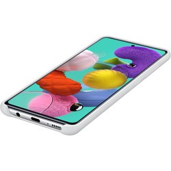 Чехол Samsung Silicone Cover for Galaxy A51 (белый)