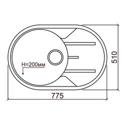 Кухонная мойка Tolero R-116 (белый)