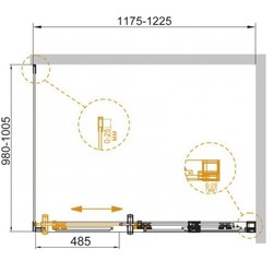 Душевая кабина Cezares Duet Soft AH1 120x100