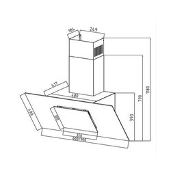 Вытяжка Pyramida HEF 30 J-600 WH