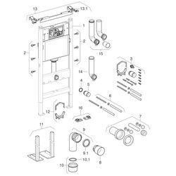 Инсталляция для туалета Geberit Duofix 458.120.11.1 WC