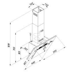 Вытяжка Pyramida NL 60 BL