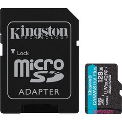 Карта памяти Kingston microSDXC Canvas Go! Plus + Adapter 128Gb