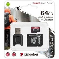 Карта памяти Kingston microSDXC Canvas React Plus