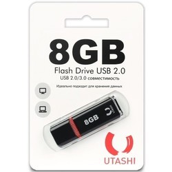 USB Flash (флешка) UTASHI Haya 8Gb (белый)