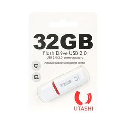 USB Flash (флешка) UTASHI Haya 32Gb (белый)