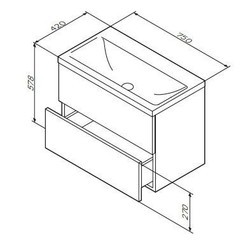 Тумба под умывальник AM-PM Gem 75/3 (белый)