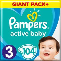 Подгузники Pampers Active Baby 3 / 104 pcs