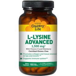 Аминокислоты Country Life L-Lysine Advanced 1500 mg