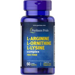 Аминокислоты Puritans Pride L-Arginine L-Ornithine L-Lysine 60 cap