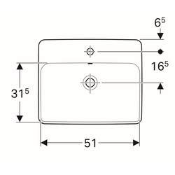 Умывальник Geberit VariForm 55 500741012