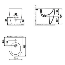 Биде Creavit Free FE500