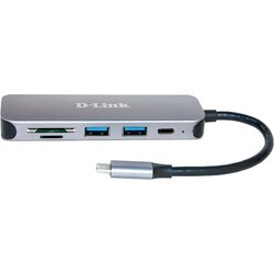 Картридер/USB-хаб D-Link DUB-2325