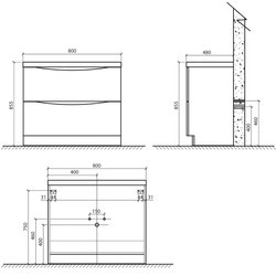 Тумба под умывальник BelBagno Ancona-N 120/1