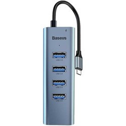 Картридер/USB-хаб BASEUS Enjoy USB C to 4xUSB 3.0 + PD