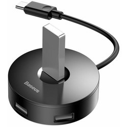 Картридер/USB-хаб BASEUS Round Box USB-C to USB 3.0 and 2xUSB 2.0 (черный)