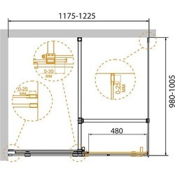 Душевая кабина Cezares Stream AH1 120x100