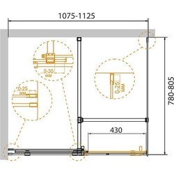 Душевая кабина Cezares Stream AH1 110x80