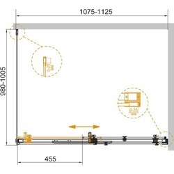 Душевая кабина Cezares Stylus Soft AH1 110x80