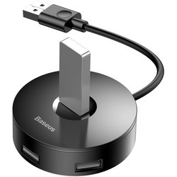 Картридер/USB-хаб BASEUS Round Box USB-A to USB 3.0 and 2xUSB 2.0 (черный)