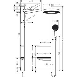 Душевая система Hansgrohe Rainfinity Showerpipe 360 26842