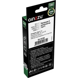 Картридер/USB-хаб Ginzzu GR-567UB