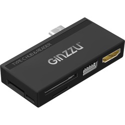 Картридер/USB-хаб Ginzzu GR-862UB