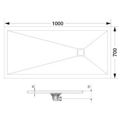 Душевой поддон RGW Stone Tray ST-107 100x70x2.5