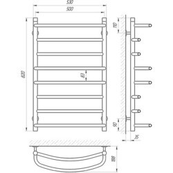 Полотенцесушитель SANLINE Euromix 500x800