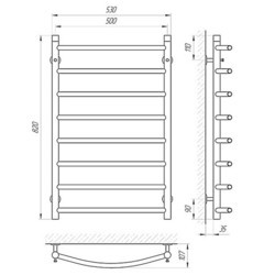 Полотенцесушитель SANLINE Classic 500x800