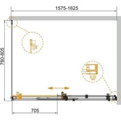 Душевая кабина Cezares Stylus Soft AH1 160x100